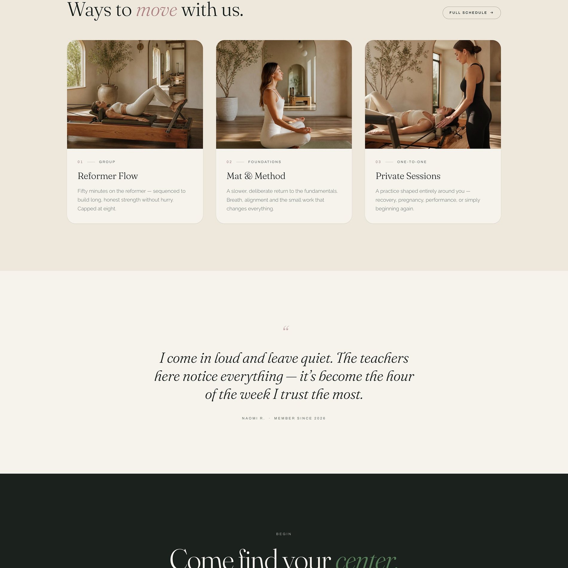 Home page screenshot (part 2 of 3)