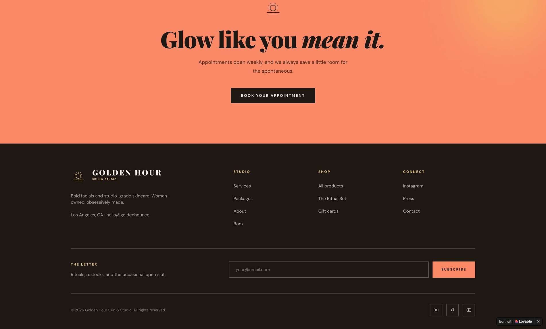 Golden Hour — Built by a woman who gets it (part 3 of 3)