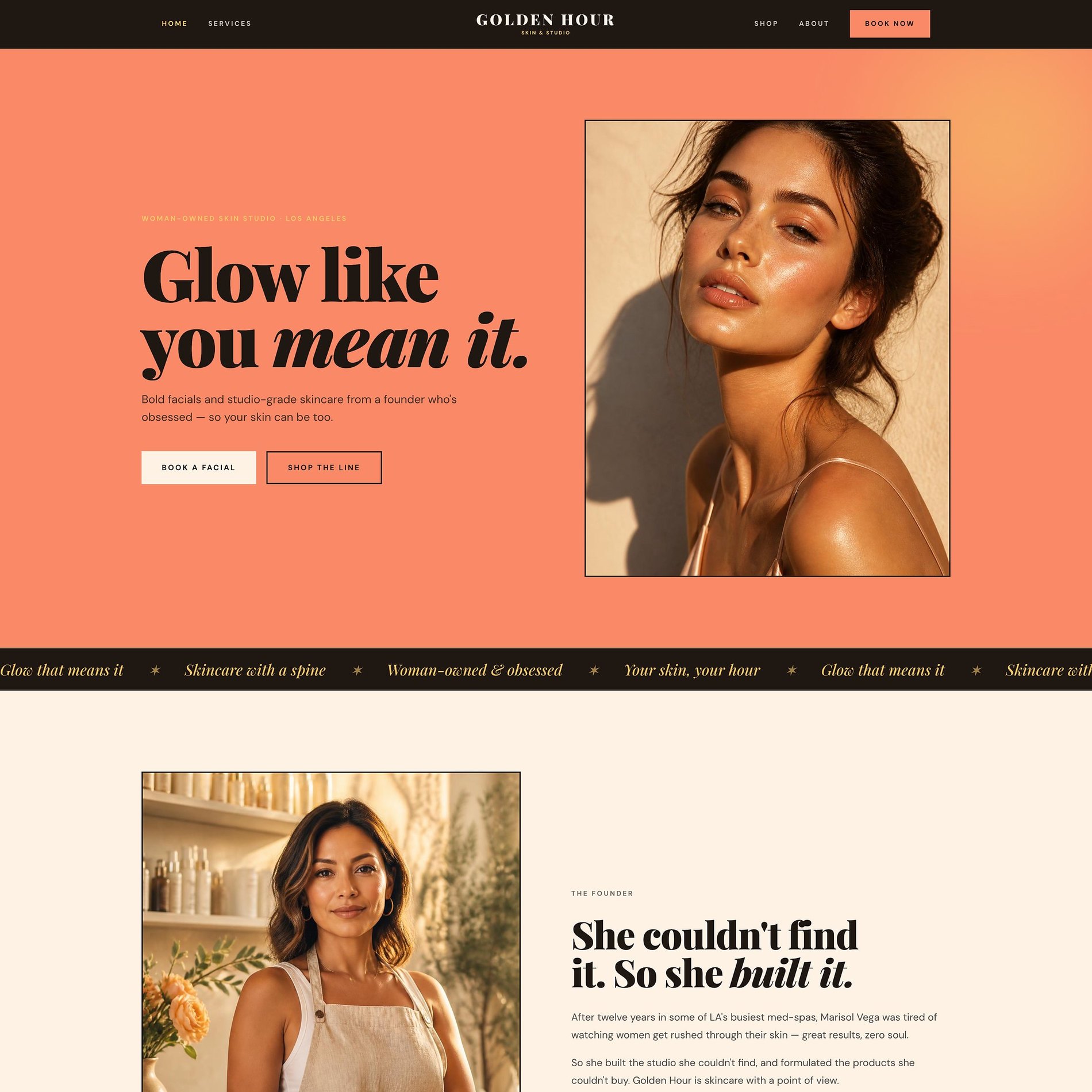 Home page screenshot (part 1 of 6)