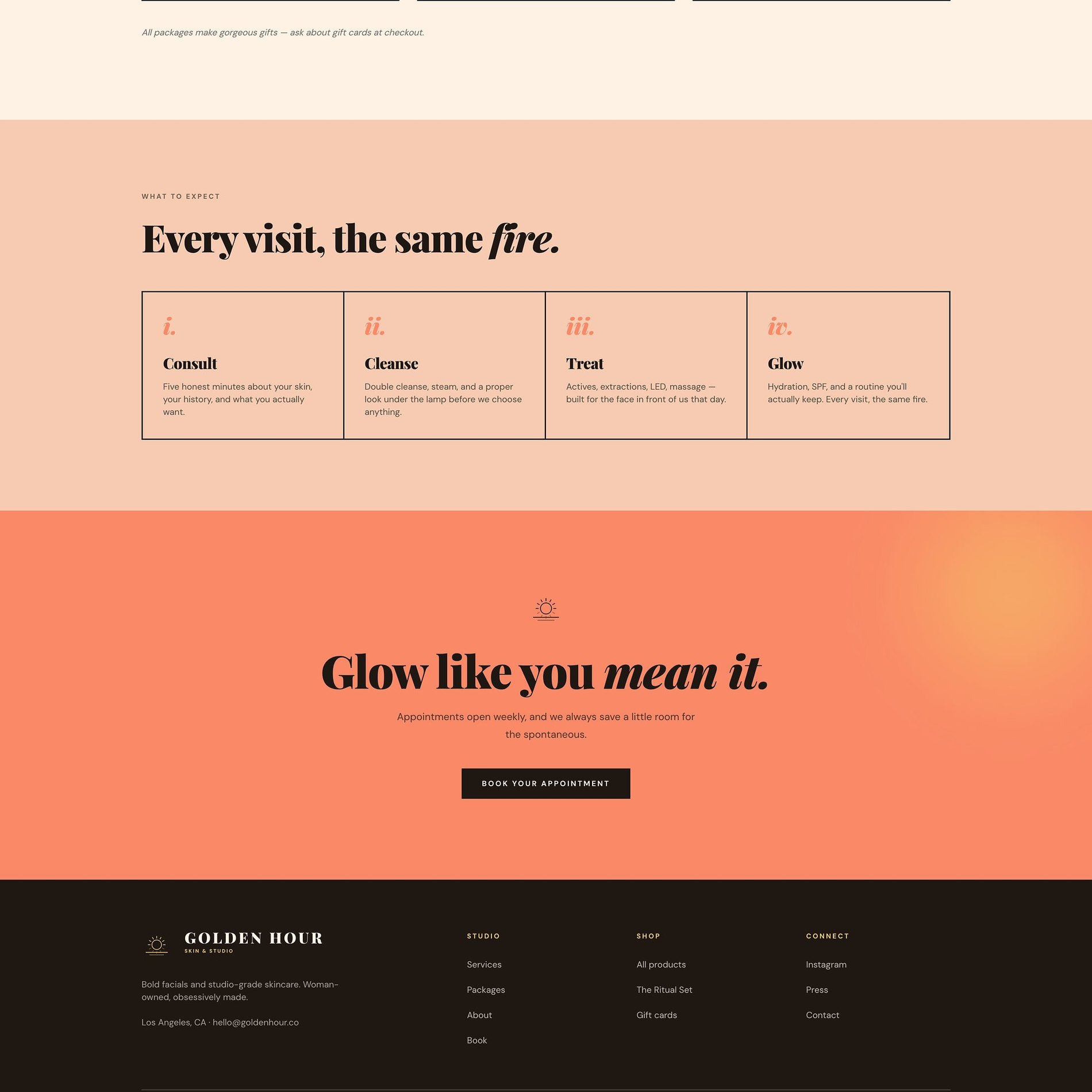 Golden Hour — A menu with a point of view (part 3 of 4)