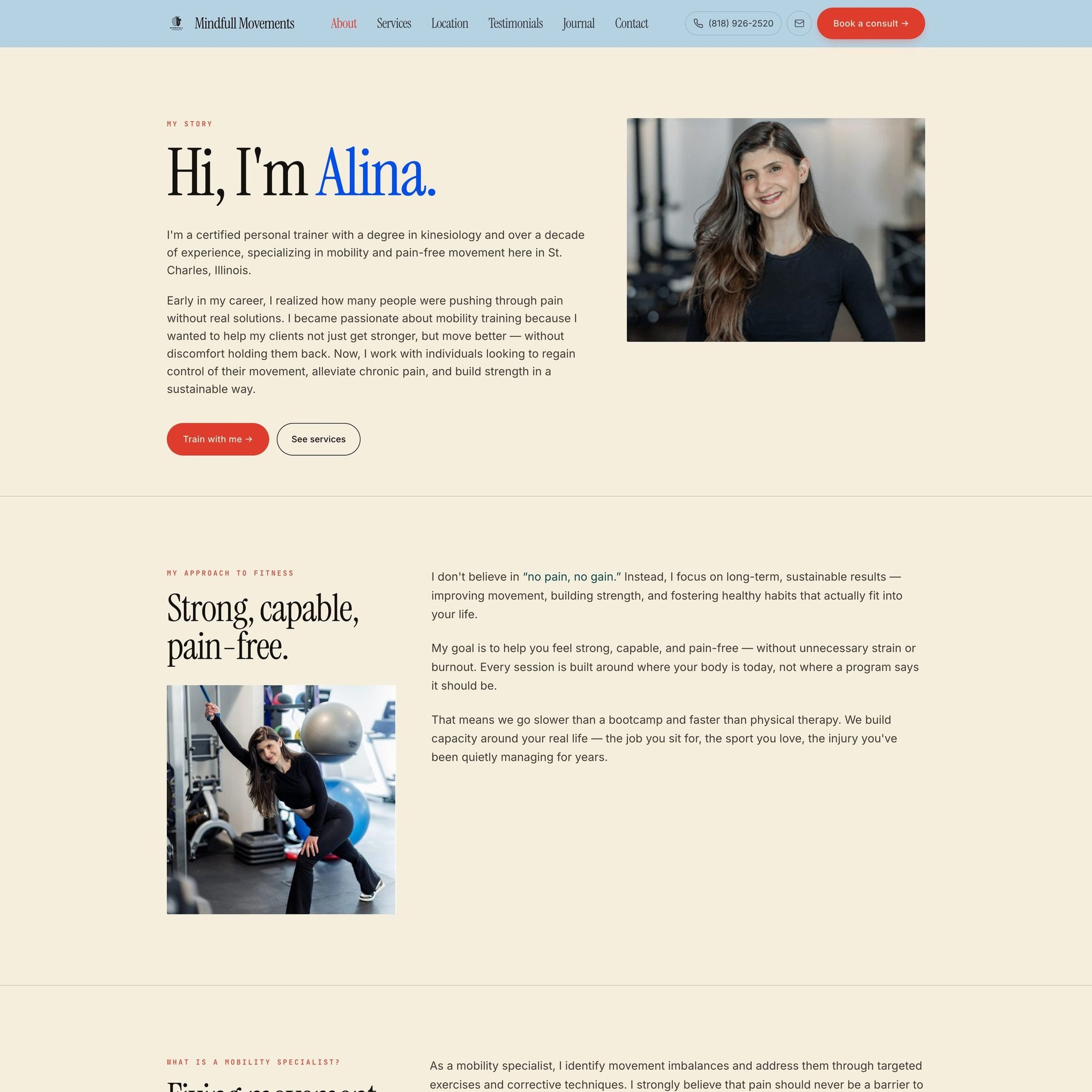 About page screenshot (part 1 of 3)